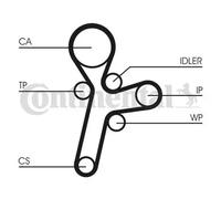 Kit distribuzione + pompa acqua CT1121WP1 CONTINENTAL CTAM per OPEL CHEVROLET