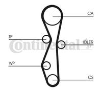 Pompa dell'acqua + kit cinghia di distribuzione CONTINENTAL CT1142WP1