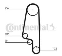 Pompa dell'acqua + kit cinghia di distribuzione CONTINENTAL CT846WP3
