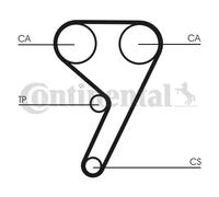 Kit distribuzione + pompa acqua CT881WP4 CONTINENTAL CTAM per VOLVO FORD