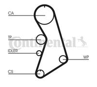 Kit distribuzione + pompa acqua CT909WP2 CONTINENTAL CTAM per AUDI VW SKODA SEAT