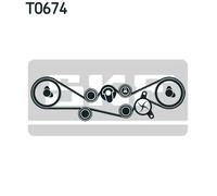 Kit distribuzione + pompa acqua Ghisa VKMC 98000 SKF per SUBARU LEGACY I