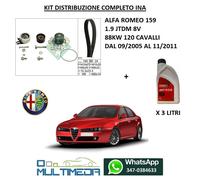 KIT DISTRIBUZIONE + POMPA ACQUA INA ALFA ROMEO 159 1.9 JTDM DIESEL 88KW 120 CV