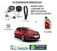 KIT DISTRIBUZIONE + POMPA ACQUA INA PEUGEOT 308 II 1.6 BLUEHDI 88KW 120 CAVALLI