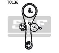 SKF Pompa dell'acqua + kit cinghia di distribuzione VKMC 06010 per Renault