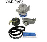 SKF Pompa dell'acqua + kit cinghia distribuzione VKMC 01936 Plastica per Audi Seat Skoda VW
