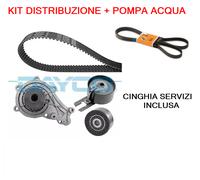 KIT DISTRIBUZIONE + POMPA ACQUA + SERVIZI CITROEN C2 C3 C4 C5 1.6 HDI