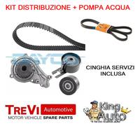 KIT DISTRIBUZIONE + POMPA ACQUA TREVI + SERVIZI PEUGEOT 206 207 3008 307 1.6 HDI
