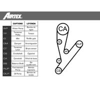 Kit distribuzione + pompa acqua WPK-182701 AIRTEX per IVECO FIAT