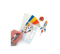 Kit DIY Candele - GRAINE CREATIVE - Spazio - 2 pezzi - Razzo e Pianeta - Multicolore