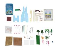 Kit DIY Casa in Miniatura per Bambini, Regalo Creativo con Materiali in Legno Composito, Progetto Fai da Te per Sviluppare Abilità Manuali e Legami Familiari