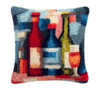 Kit Diy Cuscino A Gancio,Botella Copricuscino Artigianale 43X43 Cm