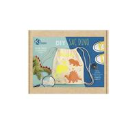 Kit DIY - GRAINE CREATIVE - Sac dinosauro - Flex termoadesivo - Template di carta - Metallo fluorescente