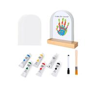 Kit DIY per Impronte di Mani di Famiglia con Luce, Ideale per Neo Genitori e per La Festa Della Mamma, con Set Personalizzato per Impronte di Mani di