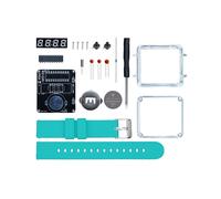Kit DIY per Orologio Elettronico con Display Digitale A LED, Progetto di Saldatura DIY, Custodia Trasparente, Kit Elettronico DIY Verde da 3 V