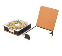 Kit DIY per Quaderno con Pittura Diamante, Scatola per Biglietti con Strass PU e 160 Fogli, Porta Memo con Cristalli Autoadesivi per Casa e Ufficio