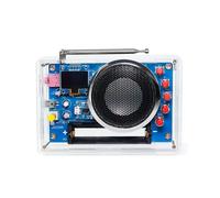 Kit DIY per Radio FM HU-077 con Display OLED, Batteria Ricaricabile, Assemblaggio per Esercitazioni di Saldatura, Kit di Produzione Elettronica