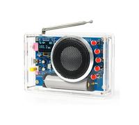 Kit DIY per Radio FM HU-077 con Display OLED, Batteria Ricaricabile, Assemblaggio per Esercitazioni di Saldatura, Kit di Produzione Elettronica