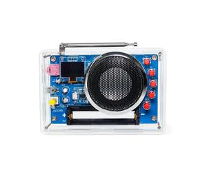 Kit DIY per Radio FM HU-077 con Display OLED, Batteria Ricaricabile, Assemblaggio per Esercitazioni di Saldatura, Kit di Produzione Elettronica