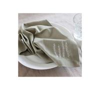 Kit DIY Ricamo - Creativ Company - Napkin - 1 pz - Verde - Cotone - Lavabile