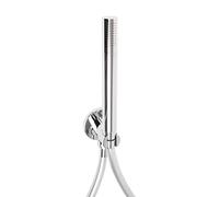 Kit Doccetta e Supporto 1 getto Tondo Cromo in Ottone Mod. Set Tondo Cromo
