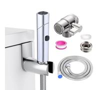 Kit Doccetta per Bidet Portatile,ABS Spruzzatore per WC con doppia modalità, Doccia con Deviatore 2 Vie, Tubo Flessibile da 150 cm e supporto