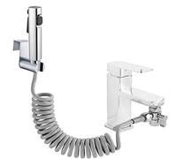 Kit Doccetta per Bidet Portatile -ABS Spruzzatore per WC con doppia modalità, Doccia con Deviatore 2 Vie, Tubo Flessibile da 150 cm e supporto