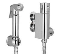 Kit Doccetta per WC Termostatico per Bagno Cromato Handheld Bidet Spruzzatore Spruzzatore per Doccia Set Doccetta Bidet Igienica per La Pulizia Della Toilette Bagno