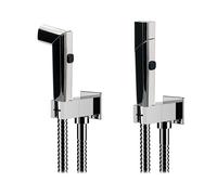 KIT DOCCETTA SHUT-OFF IDROSCOPINO DOPPIA FUNZIONE QUADRA Cromo
