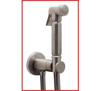 kit doccetta shut off ottone satinato opaco per bidet set idroscopino wc water