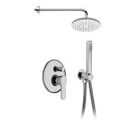 Kit doccia Agape per incasso cromo doccia due vie soffione ABS Ø 20 cm e doccia