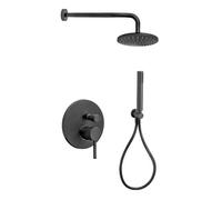 KIT DOCCIA CAROLA NERO OPACO Nero Opaco Bracci Soffioni Doccia