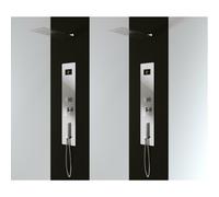 KIT DOCCIA DA INCASSO ACCIAIO IDROMASSAGGIO CASCATA CERVICALE SOFFIONE DOCCINO