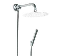 Kit doccia deviatore a pressione con doccetta minimal e braccio 30 cm