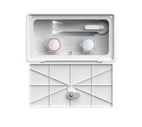 Kit doccia esterna per camper o barca ITC Fontana con rubinetto e soffione (gruppo porta con serratura - bianco con tubo flessibile da 5')