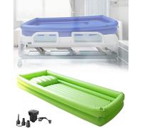 Kit Doccia Gonfiabile Per Vasca Da Bagno Medica,Vasca Gonfiabile Adulti,Ausilio Per Il Bagno Nel Letto Per Pazienti Disabili, Anziani, Costretti A Letto O Feriti, Con Pompa Ad Aria Elettrica B