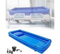 Kit Doccia Gonfiabile Per Vasca Da Bagno Medica,Vasca Gonfiabile Adulti,Ausilio Per Il Bagno Nel Letto Per Pazienti Disabili, Anziani, Costretti A Letto O Feriti, Con Pompa Ad Aria Elettrica C