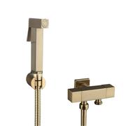 Kit doccia in oro spazzolato, spruzzatore for bidet portatile, rubinetto for WC in ottone, valvola Shattaf, set getto, doccia igienica(Set b)