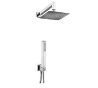 Kit Doccia Incasso Con Soffione 20 Cm Quadro Inox, Braccio E Doccetta - JACUZZI