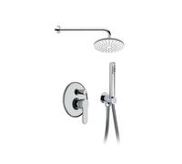 Kit doccia incasso tondo cromo con soffione Ø 20 cm Cromo