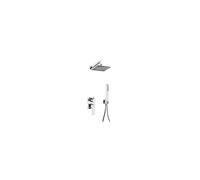 Kit doccia Jacuzzi quadro con doccia incasso con deviatore + braccio + doccetta + supporto snodato con presa acqua art. 0TW00909JA00 cromato