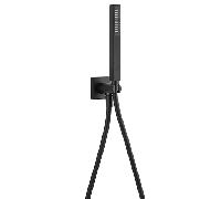 Kit doccia Jacuzzi quadro con doccino e presa acqua art. 0KCYO904JA00 nero opaco