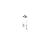 Kit doccia Jacuzzi tondo con doccia incasso con deviatore + soffione + braccio + doccetta e supporto snodato con presa acqua art. 0SU00909A01 cromato