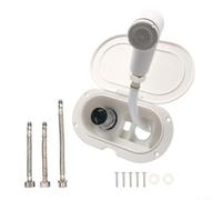 Kit Doccia Nascosto Caldo per freddo per Barca RV 2.5M Kit Doccia | Design incassato elegante, mantiene il ordinato, doccia nascosta, ideale per barche e camper