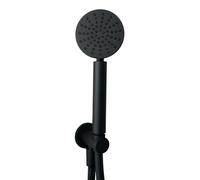 Kit doccia nero opaco con doccetta 8 cm e flessibile antitorsione 150 cm