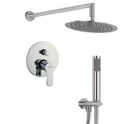Kit Doccia Oval 1 Completo di Soffione Doccetta e Miscelatore con Deviatore Hope