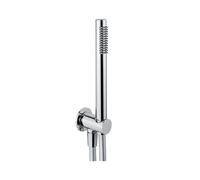 Kit doccia tondo in ottone cromato con flessibile in PVC silver da 150 cm ERCOS