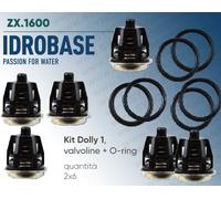 Kit Dolly 1 IDROBASE valido per pompe W92, W132, W162, W163 della INTERPUMP comp