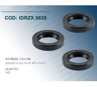Kit Dolly Com36, IDROBASE (ZX.0828) paraolio pistone Ã¸15x24x5 valido per pompeÂ