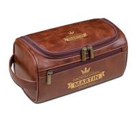 Kit Dopp in pelle monogrammata per uomo, borsa da barba personalizzata, astuccio da viaggio personalizzato per testimoni dello sposo, fidanzato, papà, nonno, compleanno, Natale, festa del papà